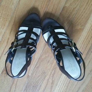 COACH WOMEN Shoes High Heel Strap brown Sandal 9